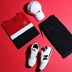 Offres 🔥 Tee 👚 Shirt Tricolore Avec Broderie 008 Bleu Marine Blanc Rouge de Final Club 🛒 -Final Club Soldes final club 127945 FINAL 008 20200703T162501 05