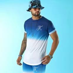 Meilleur prix 😉 Tee 👕 Shirt Oversize Dégradé Avec Broderie 015 Bleu Et Blanc de Final Club 👏 -Final Club Soldes final club 137057 FINAL 015 TPDT 20210512T094358 05