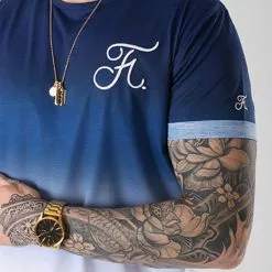 Meilleur prix 😉 Tee 👕 Shirt Oversize Dégradé Avec Broderie 015 Bleu Et Blanc de Final Club 👏 -Final Club Soldes final club 137057 final 015 20180903T143704 03