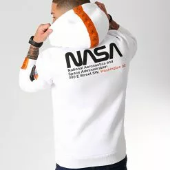 Acheter 😀 Sweat Capuche Space Exploration Avec Patchs Et Broderie 250 Blanc de Final Club 😍