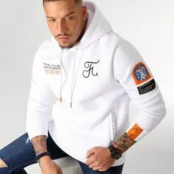 Acheter 😀 Sweat Capuche Space Exploration Avec Patchs Et Broderie 250 Blanc de Final Club 😍 -Final Club Soldes final club 185754 FINAL 250 20190618T120058 05