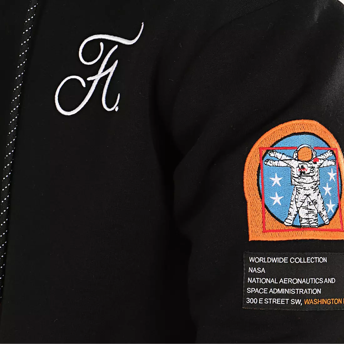 Meilleure vente 😉 Sweat Capuche Space Exploration Avec Patchs Et Broderie 287 Noir de Final Club ✔️ 5 Meilleure vente 😉 Sweat Capuche Space Exploration Avec Patchs Et Broderie 287 Noir de Final Club ✔️ – Image 3