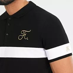 Meilleure affaire ✨ Polo Gold Edition Tricolore Avec Broderie Or 307 Noir de Final Club 👍 -Final Club Soldes final club 199065 FINAL 307 20191120T144829 02