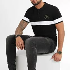 Meilleure affaire ✨ Polo Gold Edition Tricolore Avec Broderie Or 307 Noir de Final Club 👍 -Final Club Soldes final club 199065 FINAL 307 20191120T144836 04