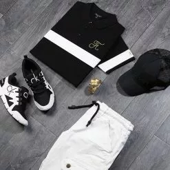 Meilleure affaire ✨ Polo Gold Edition Tricolore Avec Broderie Or 307 Noir de Final Club 👍 -Final Club Soldes final club 199065 FINAL 307 20191122T113447 05