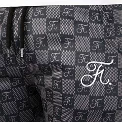 Tout neuf 😍 Pantalon Jogging Damier Avec Broderie 317 Noir Gris de Final Club 😍 -Final Club Soldes final club 203753 FINAL 317 20200115T094009 02