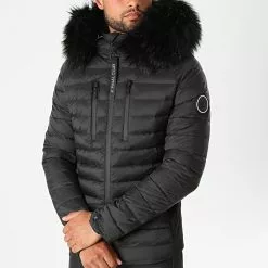 Bon marché 🌟 Doudoune Capuche Premium Tech Fourrure Noir de Final Club ⭐ -Final Club Soldes final club 219837 FINAL DOUDOUNE TECH FUR NOIR 20200909T140445 03