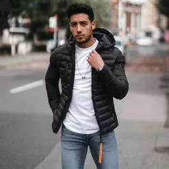 Offres 🔔 Doudoune Capuche Premium Tech Noir Orange de Final Club 😀 -Final Club Soldes final club 219838 FINAL DOUDOUNE TECH NOIRORANGE 20201001T082905 06