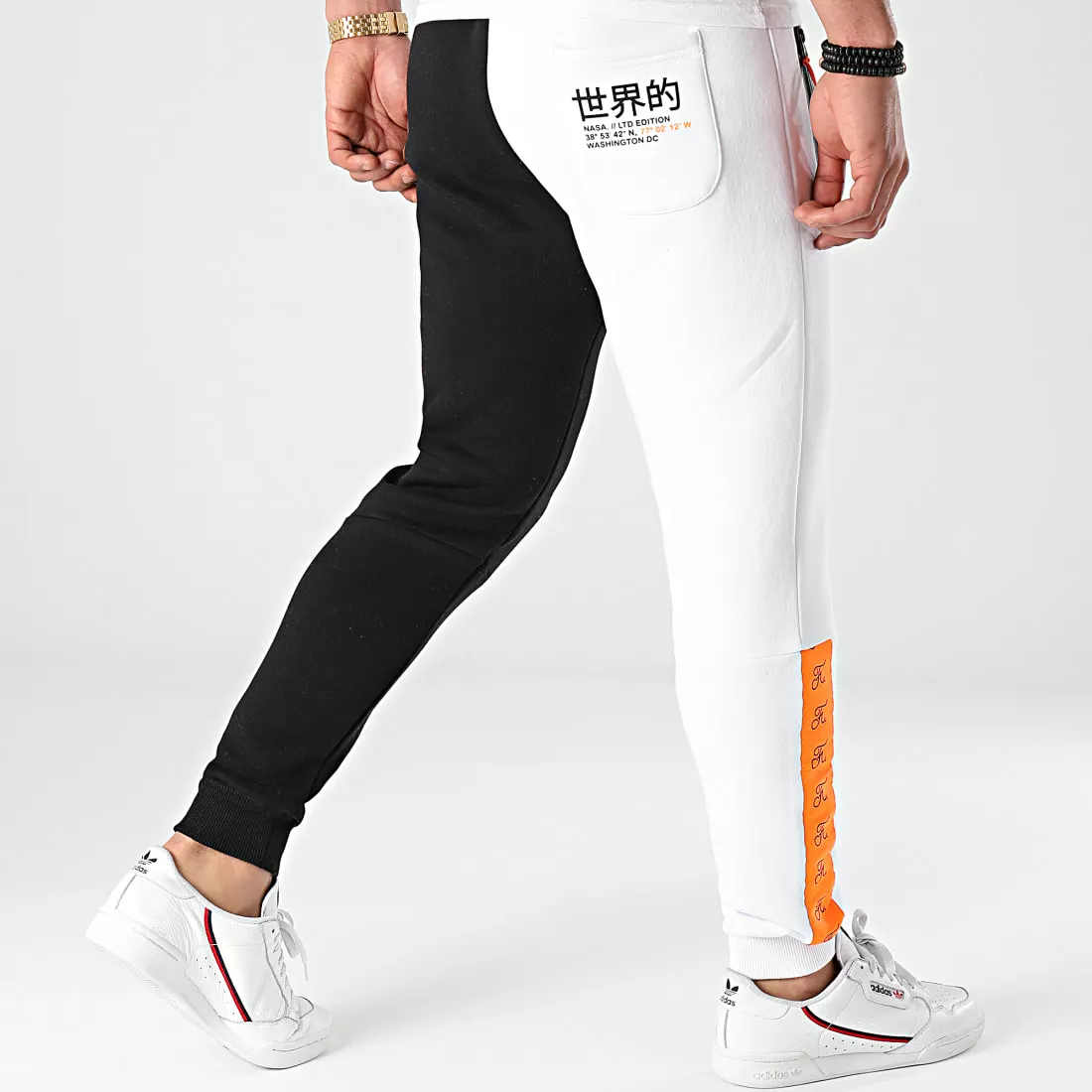 Coupon 🔔 Pantalon Jogging Half Limited Edition Noir Blanc Détails Orange Fluo de Final Club 🥰 6 Coupon 🔔 Pantalon Jogging Half Limited Edition Noir Blanc Détails Orange Fluo de Final Club 🥰 – Image 4