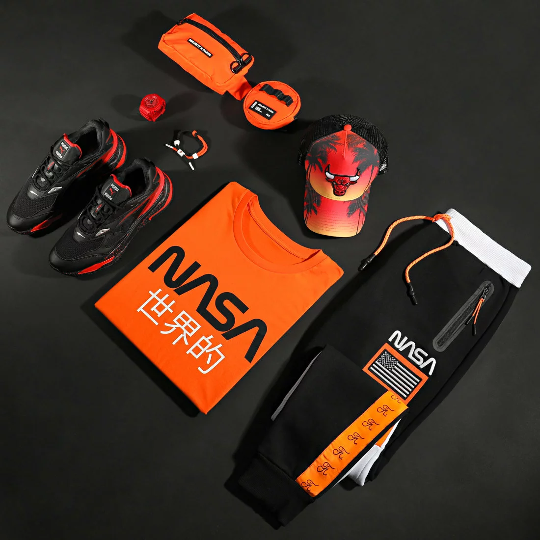 Coupon 🔔 Pantalon Jogging Half Limited Edition Noir Blanc Détails Orange Fluo de Final Club 🥰 9 Coupon 🔔 Pantalon Jogging Half Limited Edition Noir Blanc Détails Orange Fluo de Final Club 🥰 – Image 7