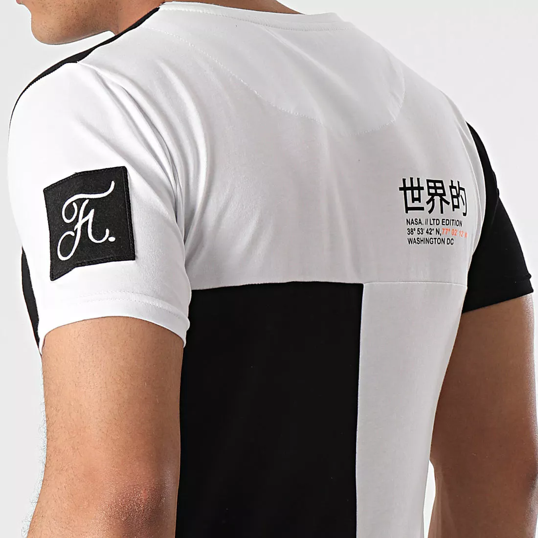 Meilleur prix 👏 Tee 👕 Shirt Nasa Half Limited Edition Noir Blanc Détails Orange Fluo de Final Club 🔥 6 Meilleur prix 👏 Tee 👕 Shirt Nasa Half Limited Edition Noir Blanc Détails Orange Fluo de Final Club 🔥 – Image 4