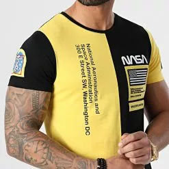 Le moins cher 🌟 Tee 👚 Shirt Nasa Half Colors Limited Edition Noir Jaune de Final Club 🧨 -Final Club Soldes final club 248780 FINAL 553 20210310T090929 03
