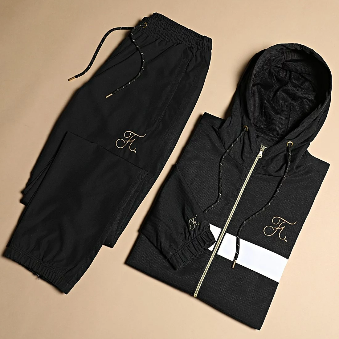 Tout neuf 😀 Ensemble De Survêtement Gold Label Avec Bandes Et Broderie 459 Noir de Final Club 👏 7 Tout neuf 😀 Ensemble De Survêtement Gold Label Avec Bandes Et Broderie 459 Noir de Final Club 👏 – Image 5