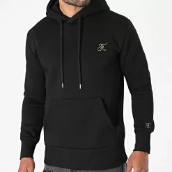 Meilleure vente ⭐ Sweat Capuche Premium Avec Broderie 621 Noir Doré de Final Club 🔔
