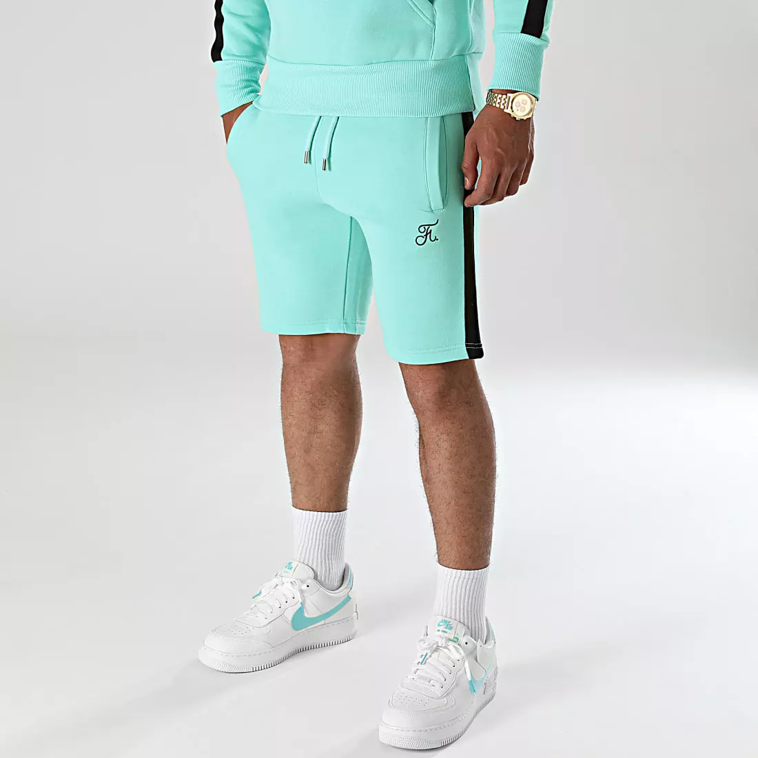 Promo 🛒 Short Jogging Premium Avec Bande 649 Bleu Pastel de Final Club 🧨 5 Promo 🛒 Short Jogging Premium Avec Bande 649 Bleu Pastel de Final Club 🧨 – Image 3