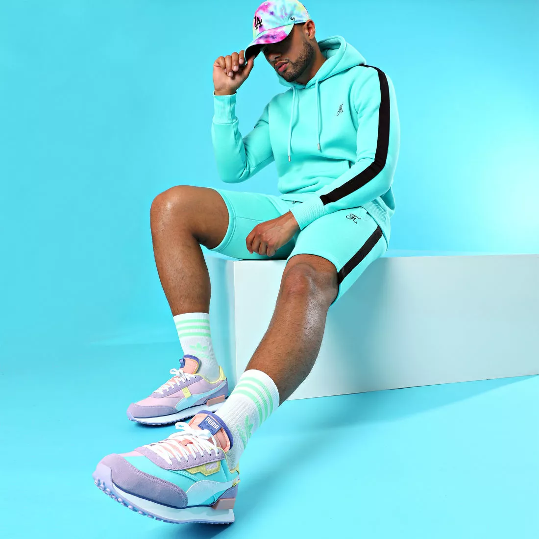 Promo 🛒 Short Jogging Premium Avec Bande 649 Bleu Pastel de Final Club 🧨 7 Promo 🛒 Short Jogging Premium Avec Bande 649 Bleu Pastel de Final Club 🧨 – Image 5