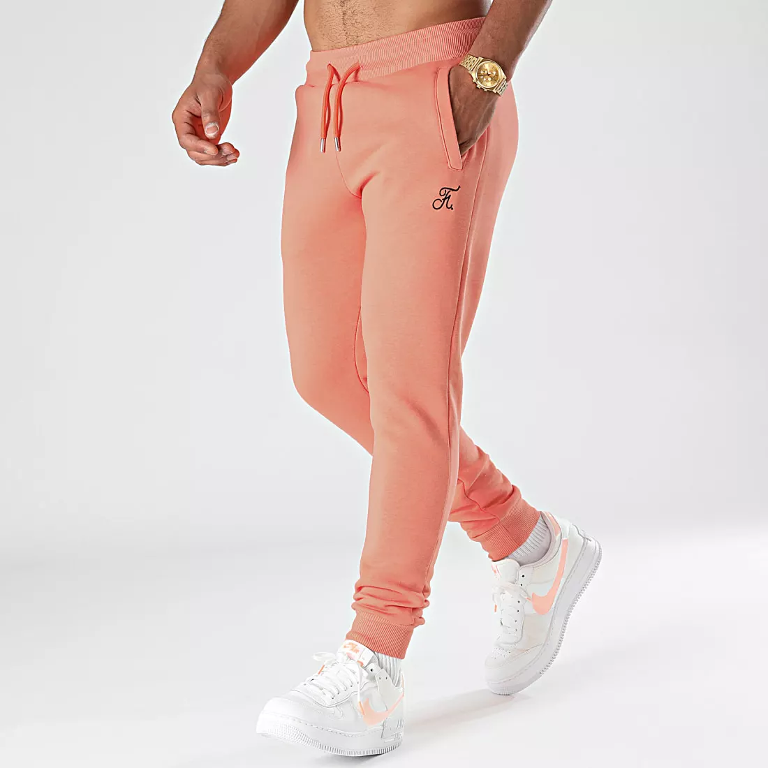 Budget 😉 Pantalon Jogging Premium Avec Broderie 656 Orange Pastel de Final Club 🤩 4 Budget 😉 Pantalon Jogging Premium Avec Broderie 656 Orange Pastel de Final Club 🤩 – Image 3