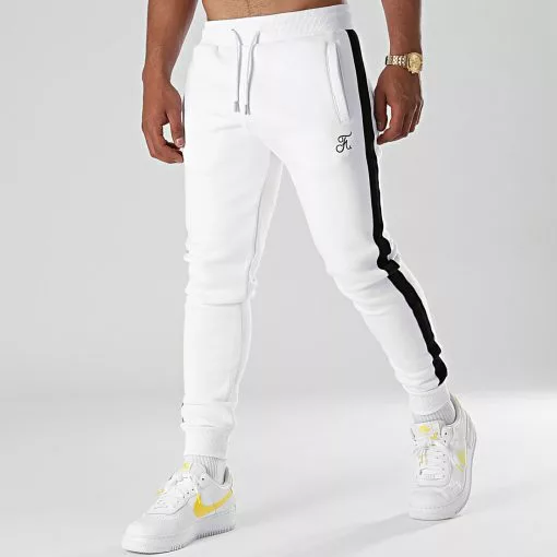Promo 💯 Pantalon Jogging Premium A Bande 658 Blanc de Final Club ✔️ -Final Club Soldes final club 263346 FINAL 658 20210615T121121 01