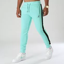 De gros 🧨 Pantalon Jogging Premium A Bande 665 Bleu Pastel de Final Club ⌛