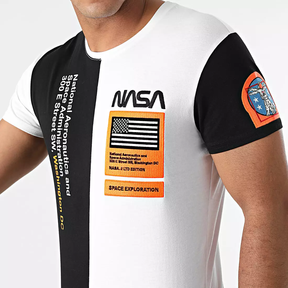 Remise ⭐ Tee 👚 Shirt Oversize Nasa Half Limited Edition 576 Noir Blanc de Final Club ⌛ 4 Remise ⭐ Tee 👚 Shirt Oversize Nasa Half Limited Edition 576 Noir Blanc de Final Club ⌛ – Image 2