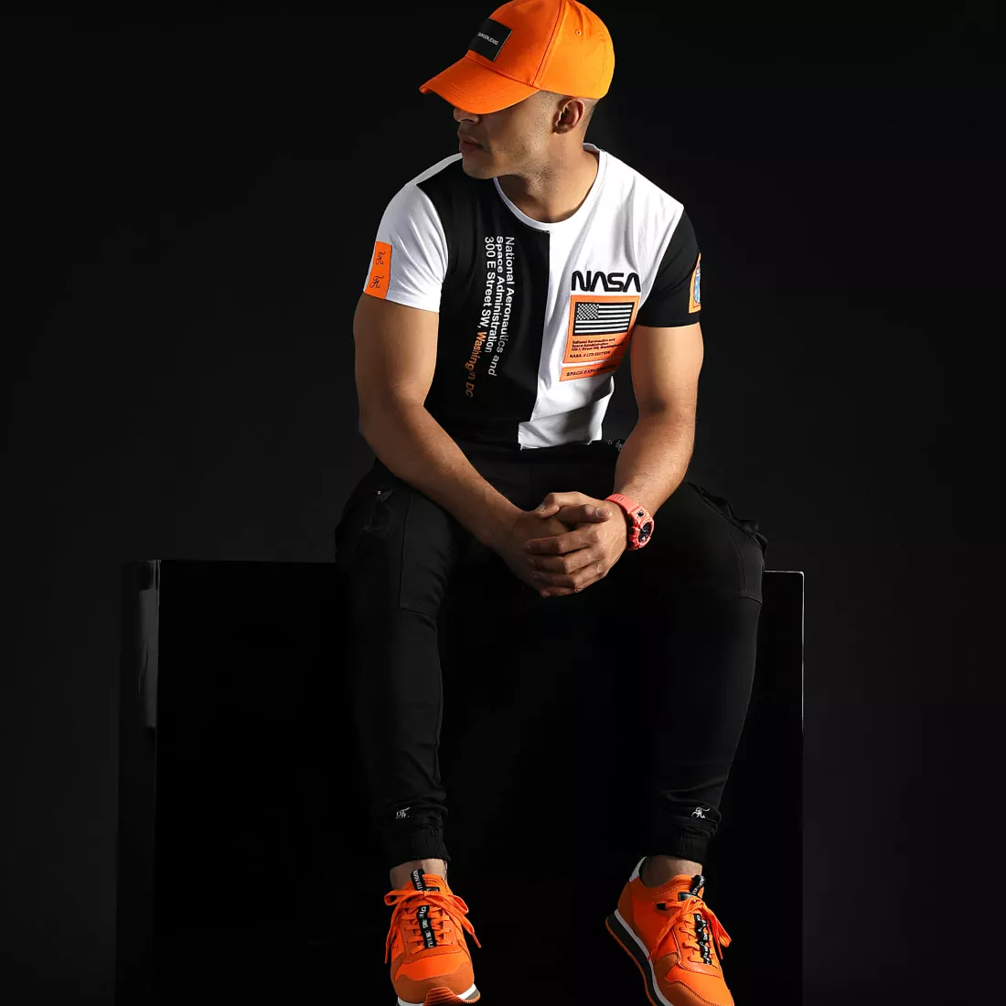 Remise ⭐ Tee 👚 Shirt Oversize Nasa Half Limited Edition 576 Noir Blanc de Final Club ⌛ 7 Remise ⭐ Tee 👚 Shirt Oversize Nasa Half Limited Edition 576 Noir Blanc de Final Club ⌛ – Image 5