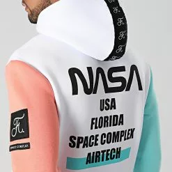 Meilleure vente 😀 Sweat Capuche Nasa Space Limited Edition Pastel 705 Blanc de Final Club 👍 -Final Club Soldes final club 266450 FINAL 705 20210616T150746 04