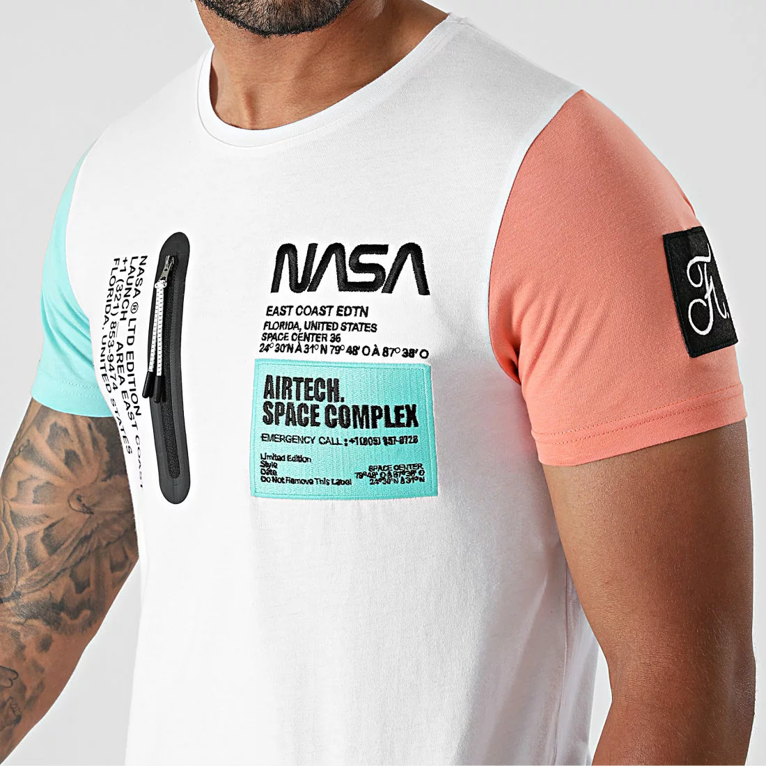 Meilleure vente 💯 Tee 👕 Shirt Poche Nasa Space Limited Edition Pastel 706 Blanc de Final Club ⌛ 4 Meilleure vente 💯 Tee 👕 Shirt Poche Nasa Space Limited Edition Pastel 706 Blanc de Final Club ⌛ – Image 2