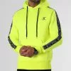 Promo 😀 Sweat Capuche Premium A Bandes 726 Jaune Fluo de Final Club 🛒 -Final Club Soldes final club 280364 FINAL 726 20211022T152925 01