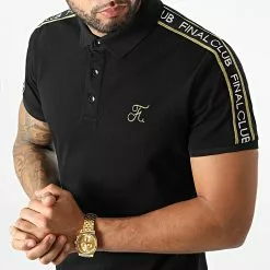 Meilleure affaire ✨ Polo Manches Courtes Luxury Edition A Bandes Avec Broderie Or 787 Noir de Final Club 🔔 6 Meilleure affaire ✨ Polo Manches Courtes Luxury Edition A Bandes Avec Broderie Or 787 Noir de Final Club 🔔 -Final Club Soldes final club 285806 FINAL 787 20211126T121441 02