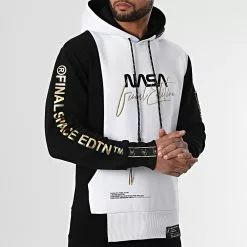 Bon marché 🌟 Sweat Capuche Nasa Final Edition Noir Blanc Détails Or de Final Club 🔥 -Final Club Soldes final club 286771 FINAL 815 20211110T091304 03