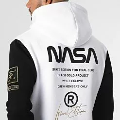 Bon marché 🌟 Sweat Capuche Nasa Final Edition Noir Blanc Détails Or de Final Club 🔥 -Final Club Soldes final club 286771 FINAL 815 20211110T091306 05
