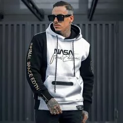 Bon marché 🌟 Sweat Capuche Nasa Final Edition Noir Blanc Détails Or de Final Club 🔥 -Final Club Soldes final club 286771 FINAL 815 20211129T084003 05