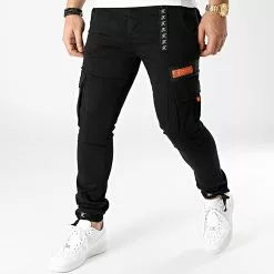 Remise 🔥 Pantalon Cargo Skinny Fit 718 Noir de Final Club 🛒