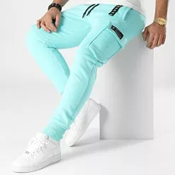 Promo 😍 Pantalon Jogging Cargo Premium Fit 822 Bleu Pastel de Final Club 🎁 -Final Club Soldes final club 287859 FINAL 822 20211209T145131 04