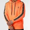 Meilleure affaire ⌛ Sweat Capuche Premium A Bandes 728 Orange Fluo de Final Club ❤️