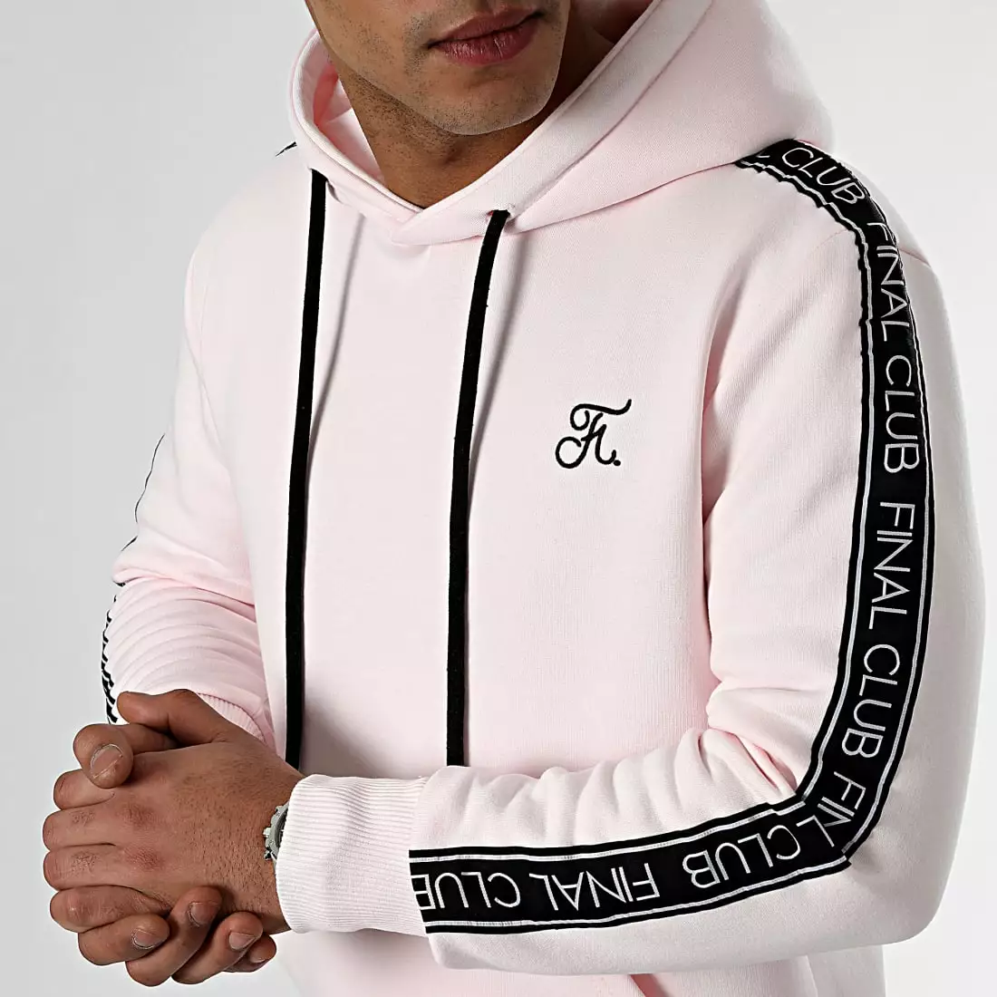 Meilleure affaire 😀 Sweat Capuche Premium A Bandes 833 Rose Pale de Final Club ✨ 4 Meilleure affaire 😀 Sweat Capuche Premium A Bandes 833 Rose Pale de Final Club ✨ – Image 2