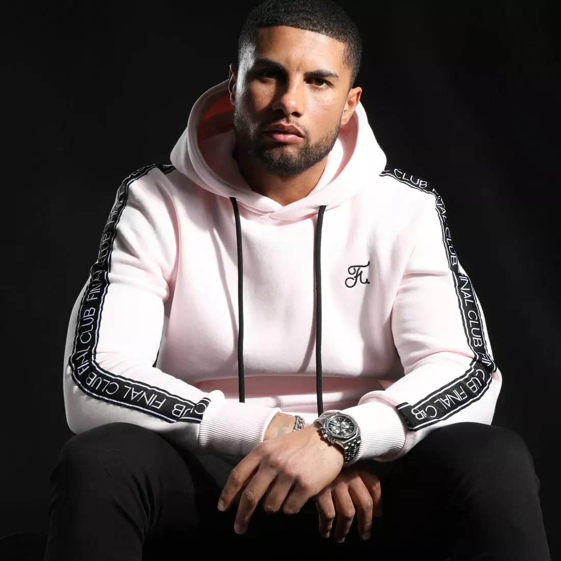 Meilleure affaire 😀 Sweat Capuche Premium A Bandes 833 Rose Pale de Final Club ✨ 5 Meilleure affaire 😀 Sweat Capuche Premium A Bandes 833 Rose Pale de Final Club ✨ – Image 3