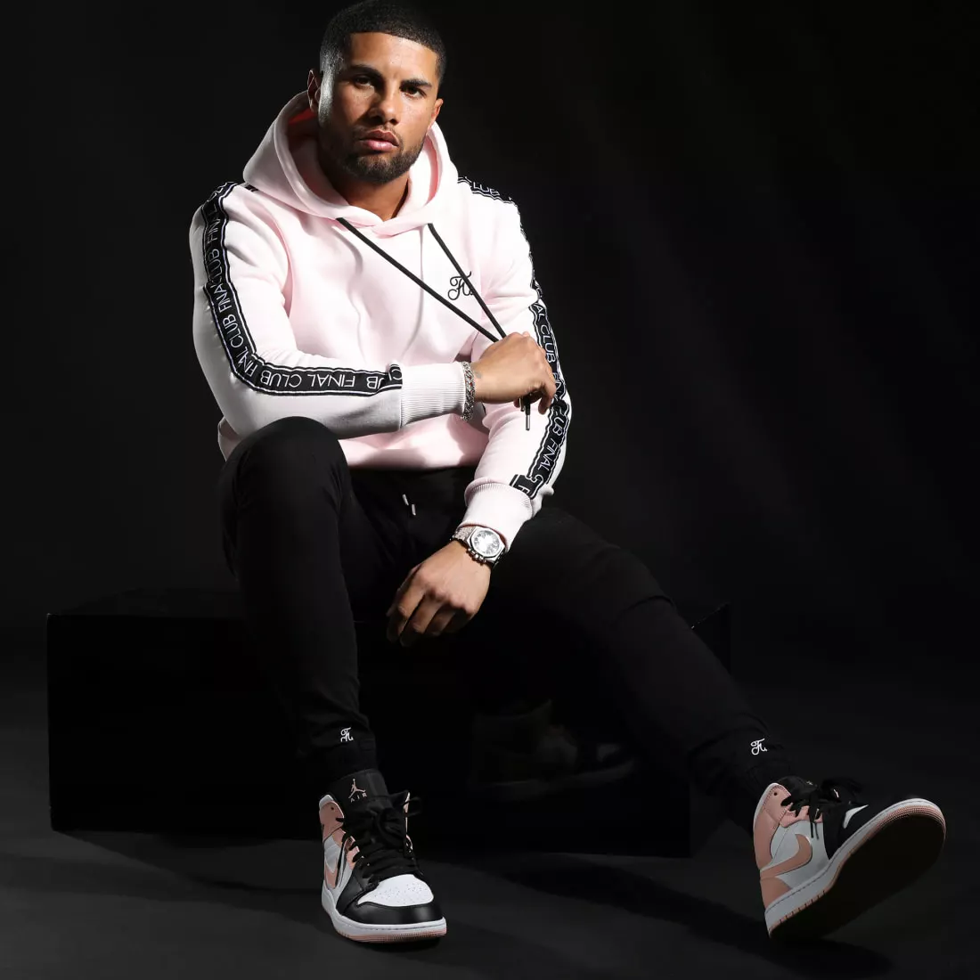 Meilleure affaire 😀 Sweat Capuche Premium A Bandes 833 Rose Pale de Final Club ✨ 6 Meilleure affaire 😀 Sweat Capuche Premium A Bandes 833 Rose Pale de Final Club ✨ – Image 4