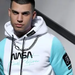 De gros 🧨 Sweat Capuche NASA Final Edition 846 Blanc Bleu Pastel de Final Club 😍 -Final Club Soldes final club 292340 FINAL 846 20220309T100949 06