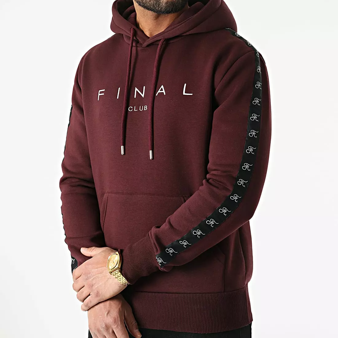 Meilleur prix 🎁 Sweat Capuche A Bandes Avec Broderie 855 Bordeaux de Final Club 🥰 3 Meilleur prix 🎁 Sweat Capuche A Bandes Avec Broderie 855 Bordeaux de Final Club 🥰