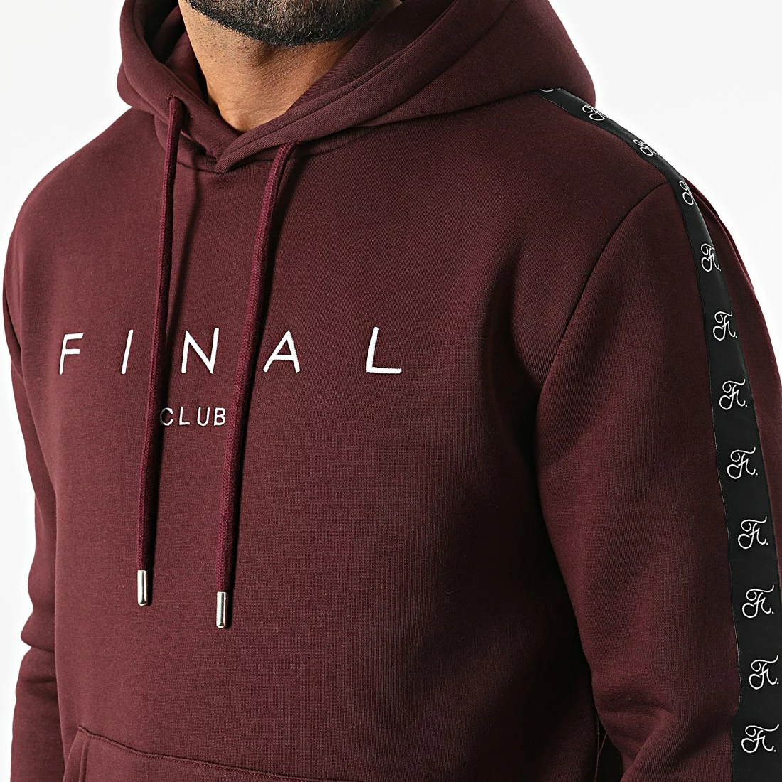 Meilleur prix 🎁 Sweat Capuche A Bandes Avec Broderie 855 Bordeaux de Final Club 🥰 4 Meilleur prix 🎁 Sweat Capuche A Bandes Avec Broderie 855 Bordeaux de Final Club 🥰 – Image 2
