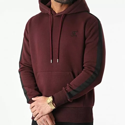 Top 10 👏 Sweat Capuche Premium Avec Bande 859 Bordeaux de Final Club 💯 -Final Club Soldes final club 293782 FINAL 859 20220208T145956 01
