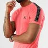 Promo 😀 Tee 👚 Shirt Slim Fit Avec Bandes Et Broderie 729 Rose Fluo de Final Club 🛒 -Final Club Soldes final club 297210 FINAL 729 20220323T141055 01