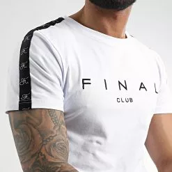 Meilleure vente 👍 Tee 👚 Shirt A Bandes Logo Premium Fit 936 Blanc de Final Club 💯 -Final Club Soldes final club 303492 FINAL 936 20220419T143943 02