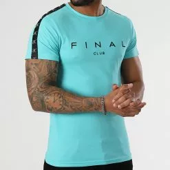 Bon marché 👍 Tee 👚 Shirt A Bandes Logo Premium Fit 937 Bleu Pastel de Final Club 🧨 -Final Club Soldes final club 303493 FINAL 937 20220503T153624 01