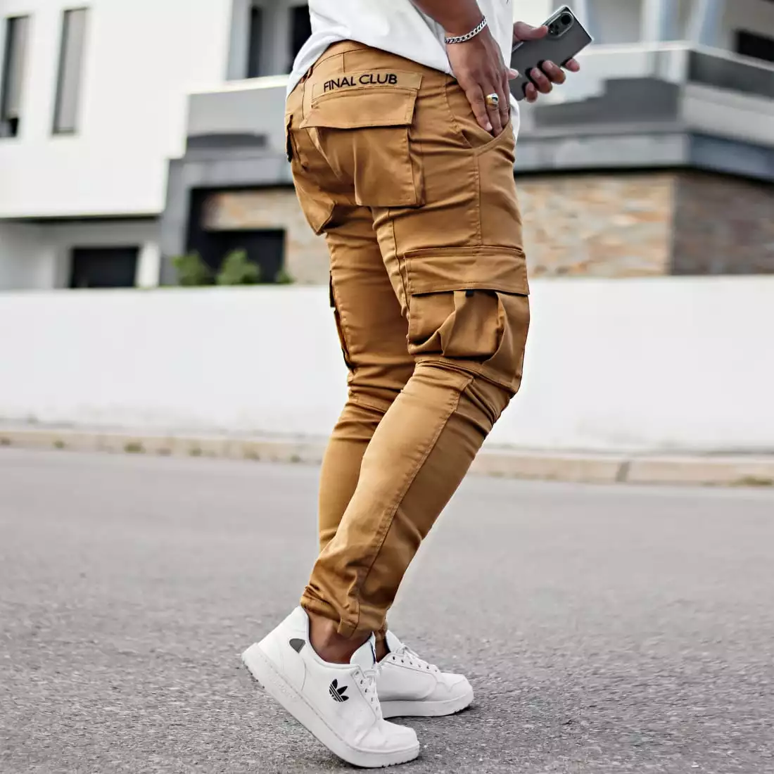 De gros 🤩 Pantalon Cargo Skinny Fit 944 Camel de Final Club 😉 5 De gros 🤩 Pantalon Cargo Skinny Fit 944 Camel de Final Club 😉 – Image 3