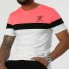 Promo 👍 Tee 👕 Shirt Tricolore Avec Broderie 950 Rose Fluo Noir Blanc de Final Club ✨ -Final Club Soldes final club 305548 FINAL 950 20220503T153644 03