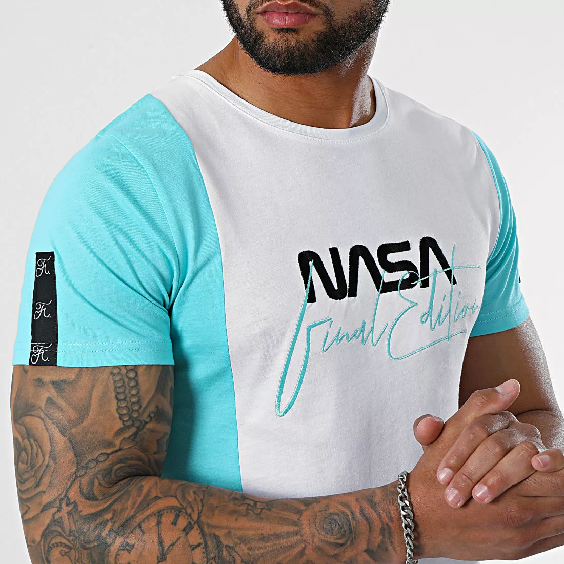 Nouveau ๐ Tee ๐ Shirt Nasa Final Edition 973 Blanc Bleu Pastel de Final Club ๐ 4 Nouveau ๐ Tee ๐ Shirt Nasa Final Edition 973 Blanc Bleu Pastel de Final Club ๐ โ Image 2