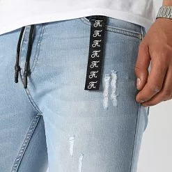 Budget 🛒 Jean Slim Fit Avec Destroy 953 Bleu Denim Wash de Final Club ✨ -Final Club Soldes final club 312961 FINAL 953 20220513T145144 02