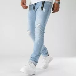 Budget 🛒 Jean Slim Fit Avec Destroy 953 Bleu Denim Wash de Final Club ✨ -Final Club Soldes final club 312961 FINAL 953 20220513T145148 05